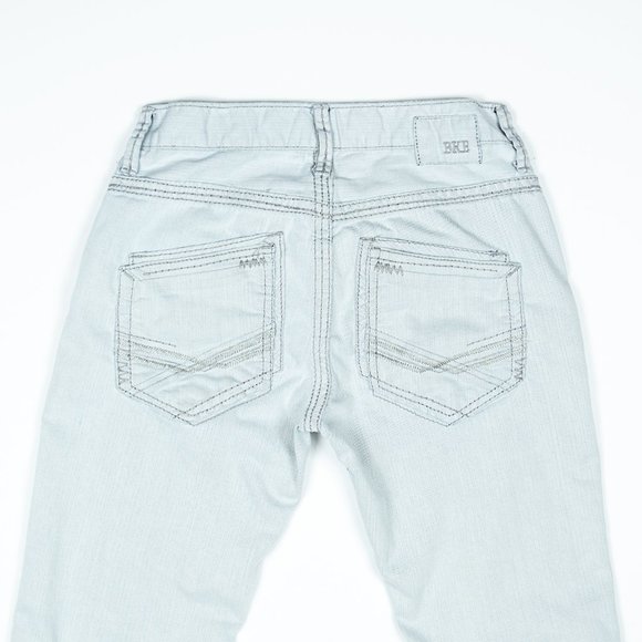BKE Aiden Straight White Thick Stitch Denim - Picture 3 of 4